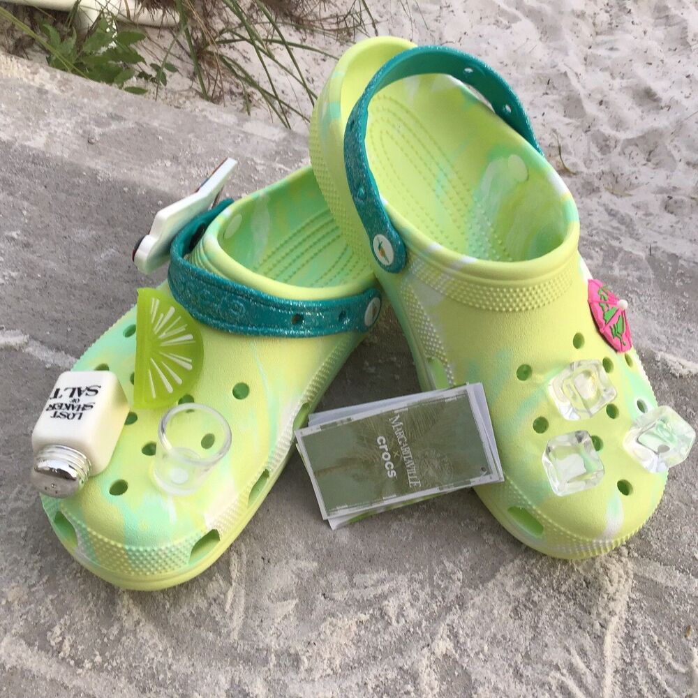 Crocs Margaritaville Jimmy Buffett Lime Green Limited Edition Men Size 13 New